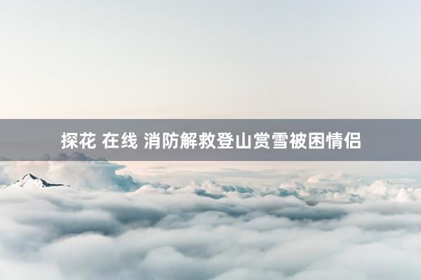 探花 在线 消防解救登山赏雪被困情侣